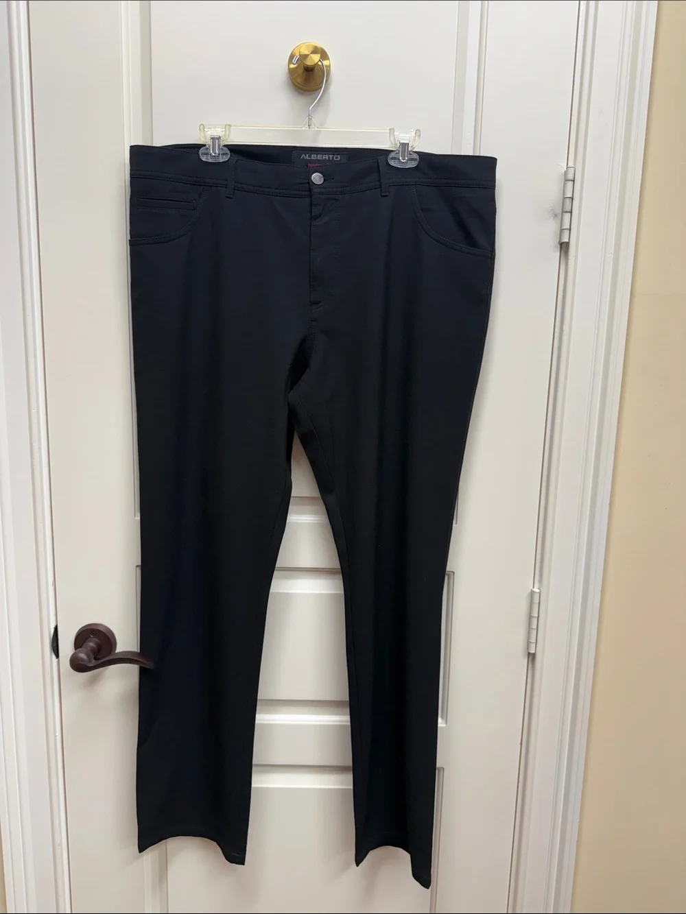 Alberto Men’s Black Stretch Dress Pants